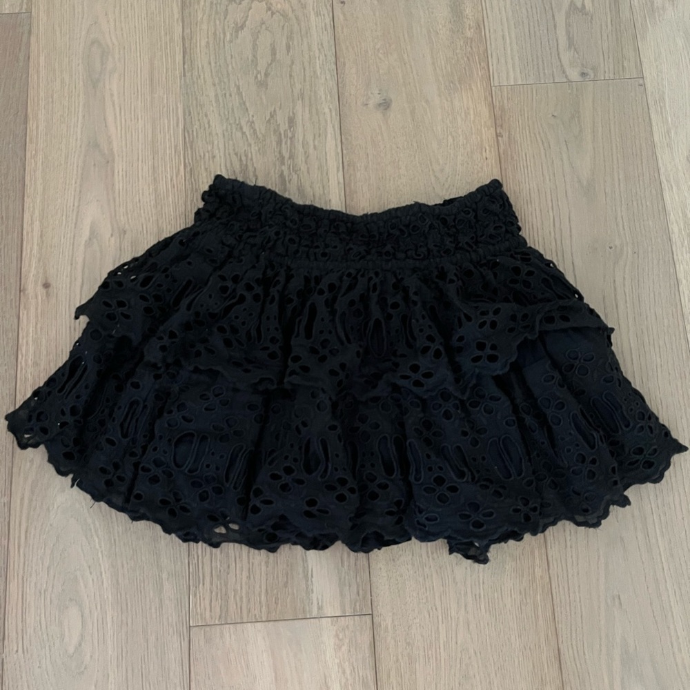 FREE PEOPLE ONE EYELET TIERED MINI SKIRT